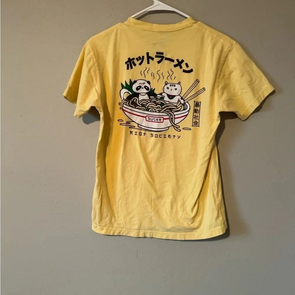 Riot Society Yellow Graphic Tee small